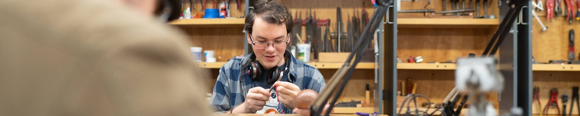 TCO metalsmithing student